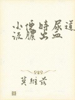 小便时尿道刺痛流脓出血