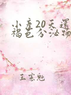 小产20天还有褐色分泌物,还有一点红