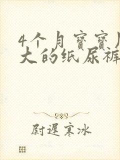 4个月宝宝用多大的纸尿裤