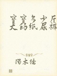 宝宝多少斤穿多大的纸尿裤