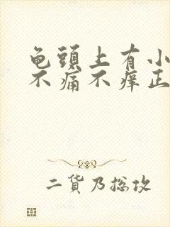 龟头上有小红点不痛不痒正常吗