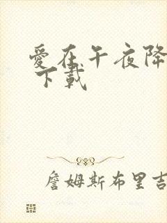 爱在午夜降临前 下载
