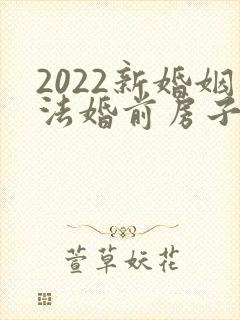2022新婚姻法婚前房子归属问题