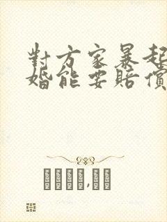 对方家暴起诉离婚能要赔偿吗