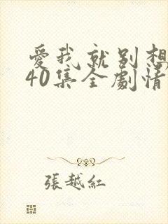 爱我就别想太多40集全剧情