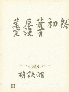 叶辰萧初然更新完没有