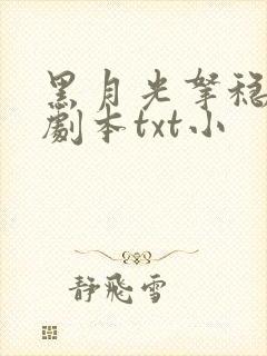 黑月光拿稳be剧本txt小