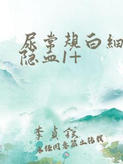 尿常规白细胞高隐血1+