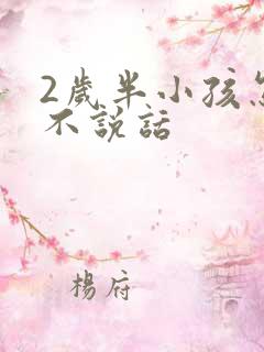 2岁半小孩怎么不说话