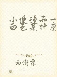 小便后面一段乳白色是什么原因