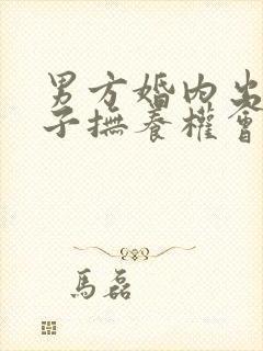 男方婚内出轨孩子抚养权会怎么判