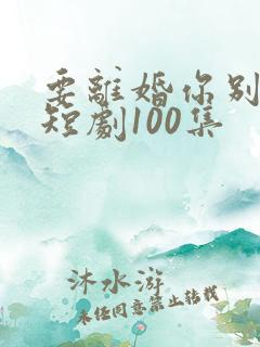 要离婚你别后悔短剧100集