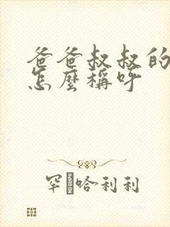 爸爸叔叔的老婆怎么称呼