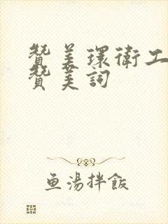 赞美环卫工人的赞美词