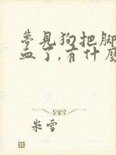 梦见狗把脚咬出血了,有什么预兆