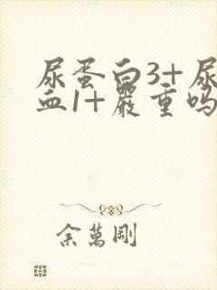 尿蛋白3+尿潜血1+严重吗