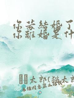 你若结婚了我等你离婚是什么歌