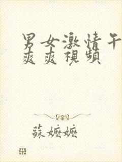 男女激情午夜爽爽爽视频