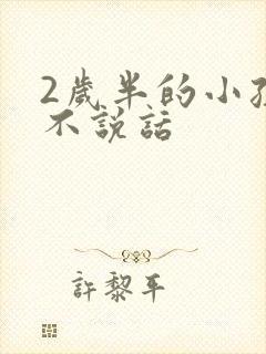 2岁半的小孩还不说话