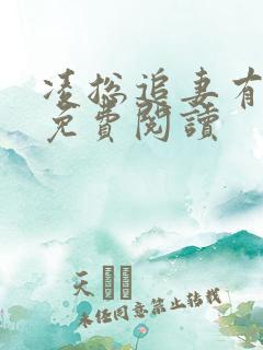 凌总追妻有点甜免费阅读