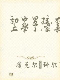 初中男孩,不想上学了,家长该怎么办