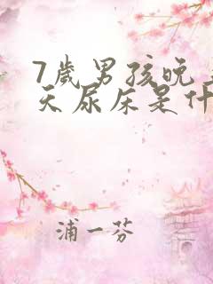 7岁男孩晚上天天尿床是什么原因