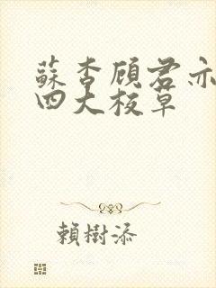 苏杳顾君亦国防四大校草