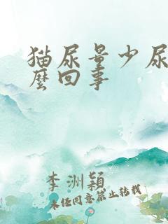 猫尿量少尿频怎么回事