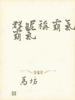 群昵称霸气超拽霸气