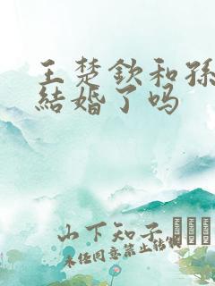 王楚钦和孙颖莎结婚了吗