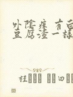 外阴痒 有白色豆腐渣一样的东西