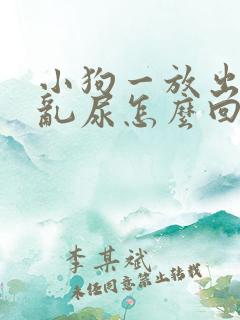 小狗一放出来就乱尿怎么回事