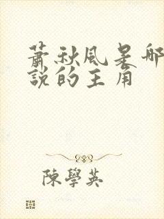 萧秋风是哪部小说的主角