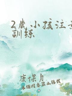 2岁小孩注意力训练