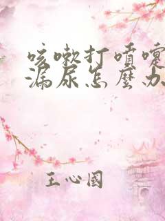 咳嗽打喷嚏都会漏尿怎么办?