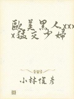 欧美黑人xxxx猛交少妇