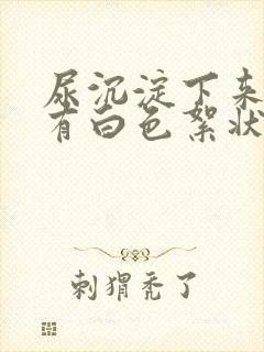 尿沉淀下来底下有白色絮状沉淀物
