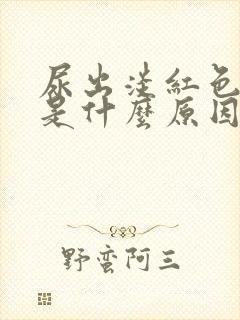 尿出淡红色的尿是什么原因