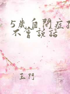 5岁自闭症孩子不会说话