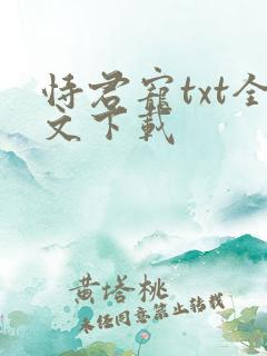 恃君宠txt全文下载