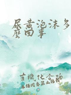 尿黄泡沫多是怎么回事