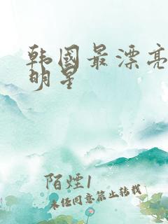 韩国最漂亮的女明星