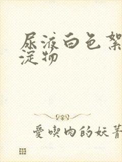 尿液白色絮状沉淀物