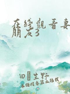 在线观看妻子的朋友3