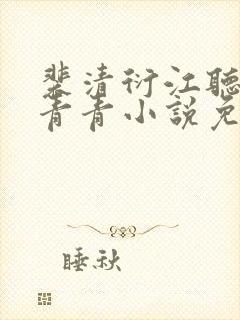 裴清衍江听绾顾青青小说免费阅读