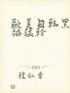 欧美日韩黑人狠插猛干