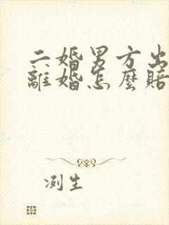 二婚男方出轨要离婚怎么赔偿