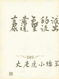 有黄色的液体从尿道里流出来什么原因