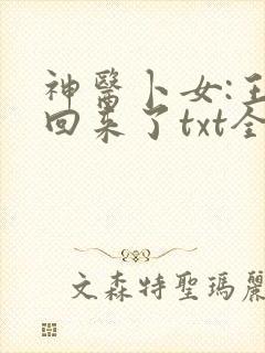 神医卜女:王妃回来了txt全本