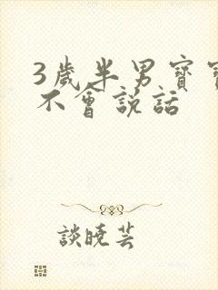 3岁半男宝宝还不会说话